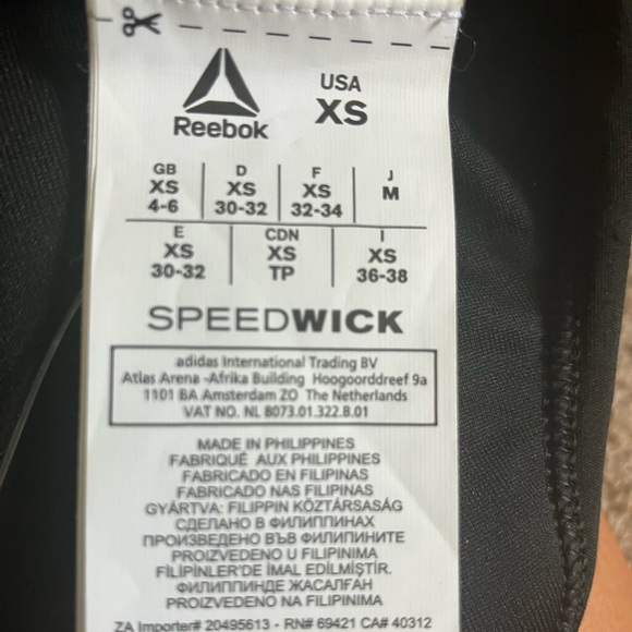 NWT Size XS Plaid Reebok strappy sports bra - Picture 6 of 6